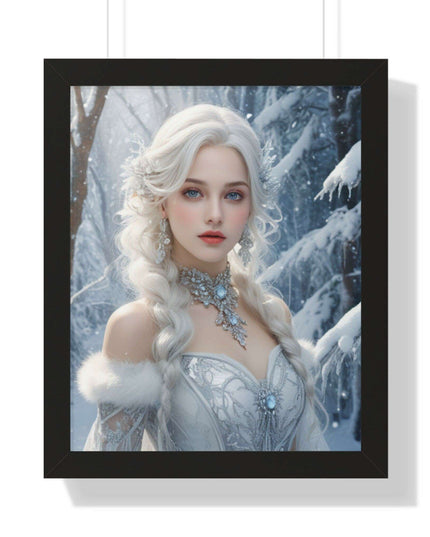 Winter Wonderland Puppy Framed Gaming Art - Sustainable Decor for Your Home