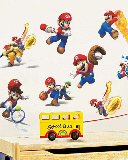Elegant Super Mario Adventure Nursery Wall Art Decals for Modern Spaces