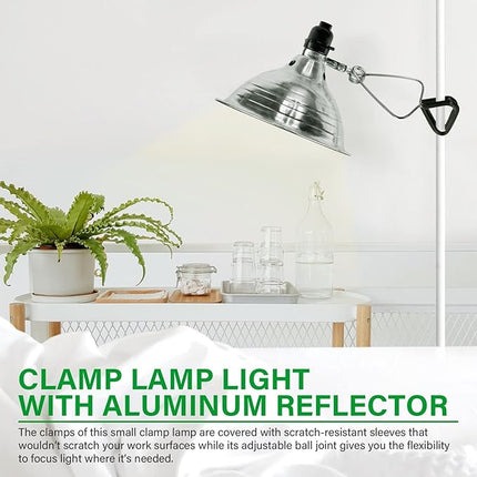 Room & Decor Clamp Lamp Light, 8.5" Adjustable Reflector, 150W, 4 Pack