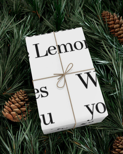 Elegant Lemon-Themed Gift Wrap Paper for Distinctive Presentations