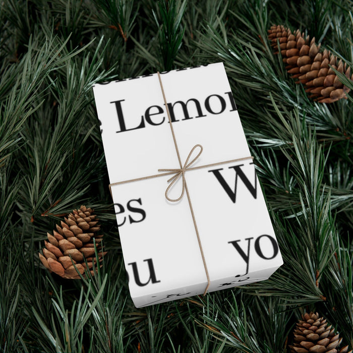 Elegant Lemon-Themed Gift Wrap Paper for Distinctive Presentations