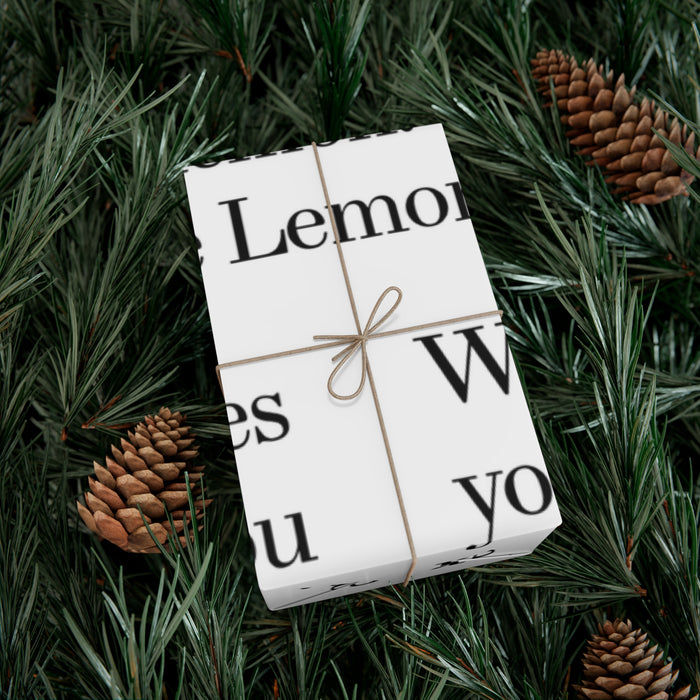 Lemon Luxe USA-Made Gift Wrap Paper: Matte & Satin Finishes | Eco-Friendly, Three Sizes