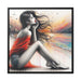 Sophisticated Lady - Valentine Matte Canvas Wall Art Collection with Sleek Black Frame