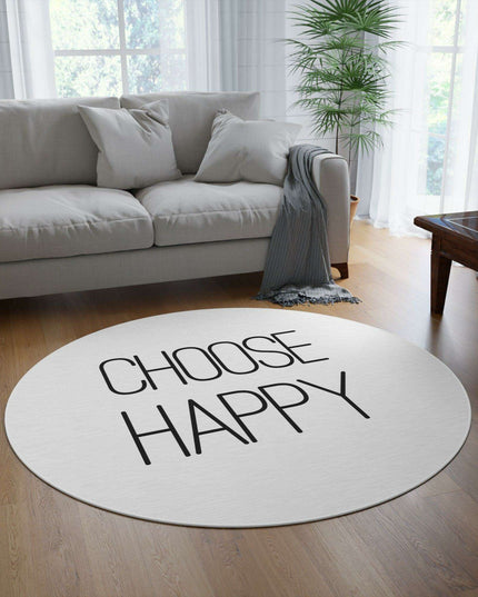 Joyful Vivid Chenille Round Area Rug - 60x60 Inches by Maison d'Elite