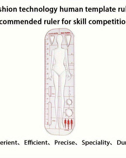 Fashion Design Acrylic Human Figure Template Ruler for Creative Illustrators