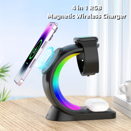 4 In 1 Magnetic Wireless Charger Fast Charging For Smart Phone Atmosph