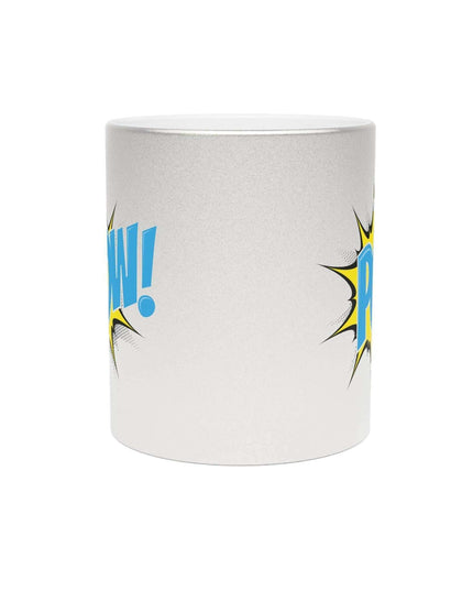 Stylish Metallic Ceramic Coffee Mug - Luxurious Silver and Gold for Tea and Coffee Enthusiasts