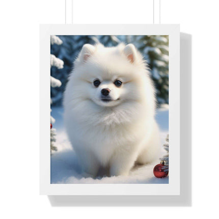 Eco-Friendly Winter Puppy Art Print Collection with Acrylic Protection