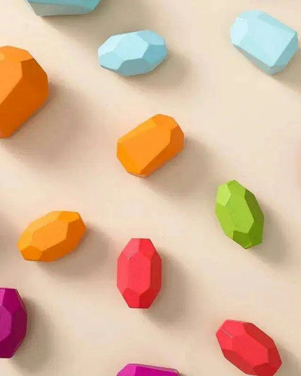 Colorful Wooden Building Blocks Kit for Creative Learning and Logical Development