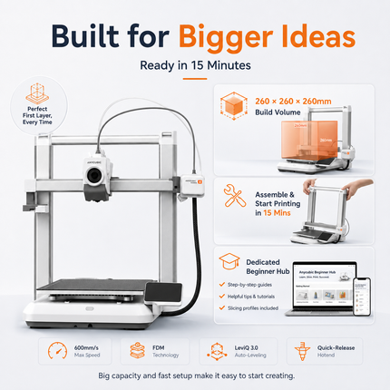 3D Printer — 600mm/s, FDM, Up to 4-Colour Printing