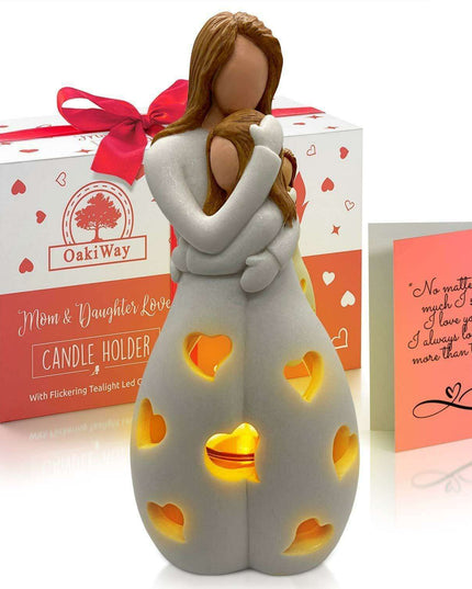 Enchanting Resin Candle Holder for Mother's Day with Cozy Illumination