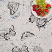 Black owl / Density: 51 × 40 Width: 155 cm / 61 in / 55% flax 45% cotton