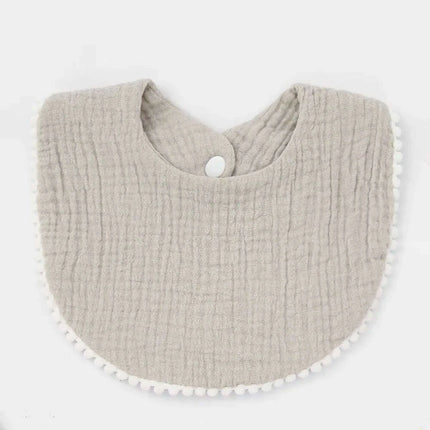 Soft Cotton Baby Bibs with Absorbent Lace - Perfect for Newborns and Toddlers