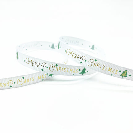 Peekaboo Studio Size 5 10mm Printed Grosgrain Christmas Ribbon - Durab