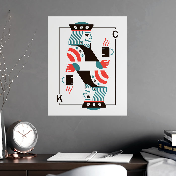 Luxury Coffee King Matte Poster Set - Elegant Wall Decor for Sophisticated Interiors