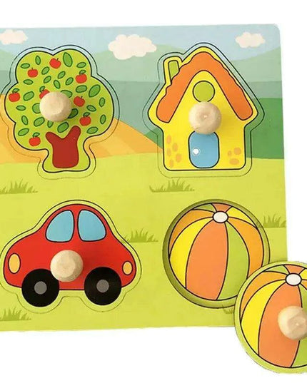 Interactive Montessori Wooden Puzzle Set - Fun Learning Toy for Early Childhood Development