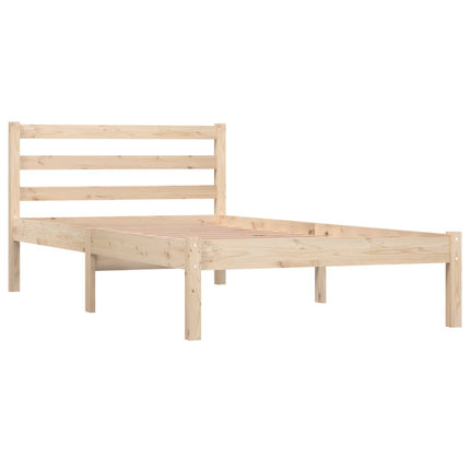 Peekaboo Studio Solid Pine Wood Bed with Sturdy Frame and Elegant Desi