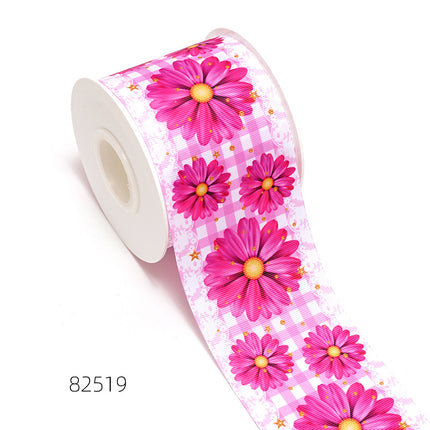 Peekaboo Studio Cartoon Printed Ribbon - Floral Design, 1.5" Wide