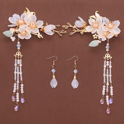 Peekaboo Studio Women's Flower Tassel Hairpin Set - Elegant Accessorie