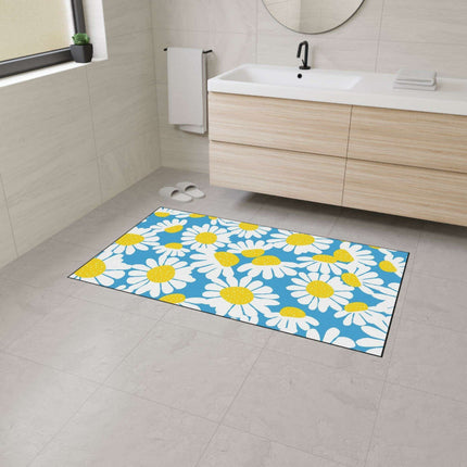 Personalized Chic Daisy Non-Slip Floor Mat for Stylish Home Interiors