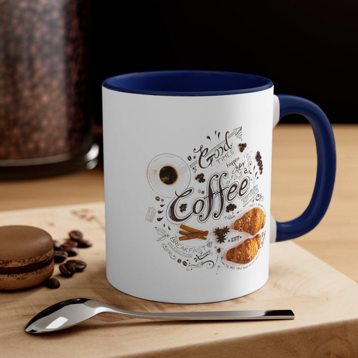 Personalized Vibrant Accent 11oz Coffee Mug - Colorful Dual-Tone Cup
