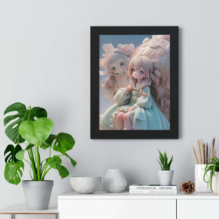 Sustainable Fantasy Anime 3D Girls Vertical Wall Art - Premium Framed Poster Decor