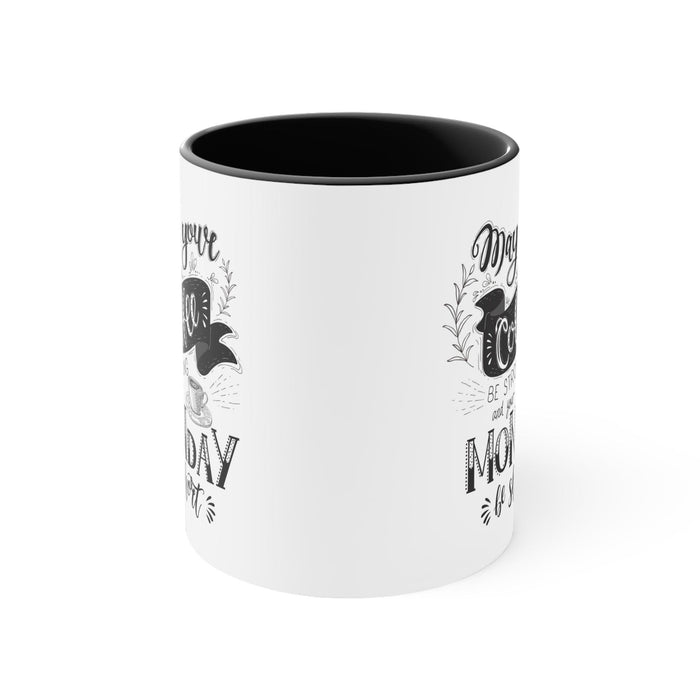 11oz Custom Two-Tone Ceramic Coffee Mug with Vibrant Accent