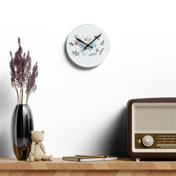 Sophisticated Winter Wonderland Festive Wall Clock: A Blend of Elegance and Practicality