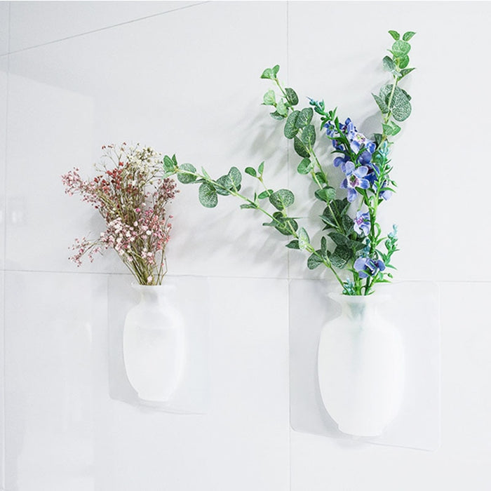 Chic Modern Plastic Wall Vase - Enhance Your Space with Floral Elegance