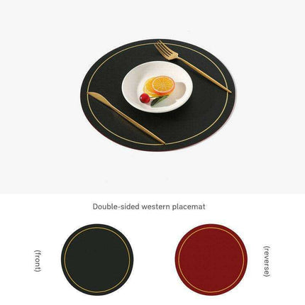Elegant Circular PVC Leather Dining Placemats for a Luxurious Table Setting