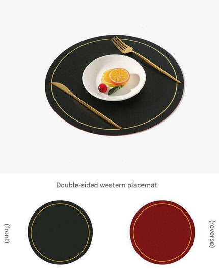 Elegant Circular PVC Leather Dining Placemats for a Luxurious Table Setting