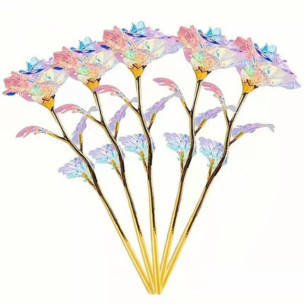 Peekaboo Studio Colorful White Roses Artificial Flower Gift - Realisti