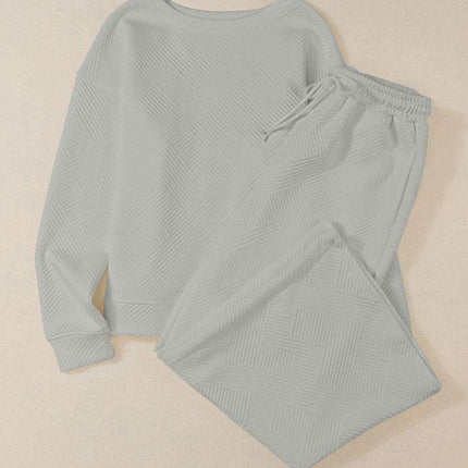 Stylish Gray Textured Lounge Set for Ultimate Relaxation