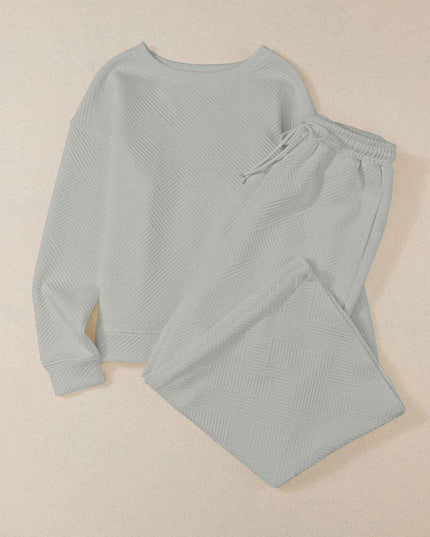 Stylish Gray Textured Lounge Set for Ultimate Relaxation