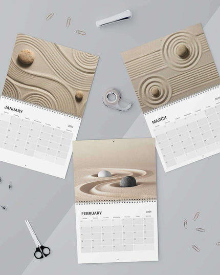 Zen Masterpieces 2024 Artistic Wall Calendar - Elevate Your Space with Elegance