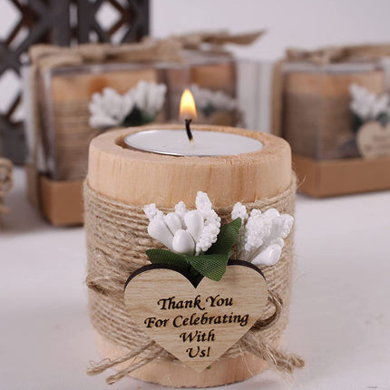 Wooden Candle Holder for Bedroom Cafe Decor Party Atmosphere Candlestick