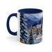 Colorful Christmas Accent Coffee Mug - 11oz Custom Two-Tone Design