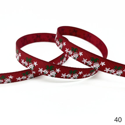 Peekaboo Studio Size 5 10mm Printed Grosgrain Christmas Ribbon - Durab