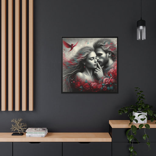 Love Whisper - Valentine Matte Canvas Pinewood Frame