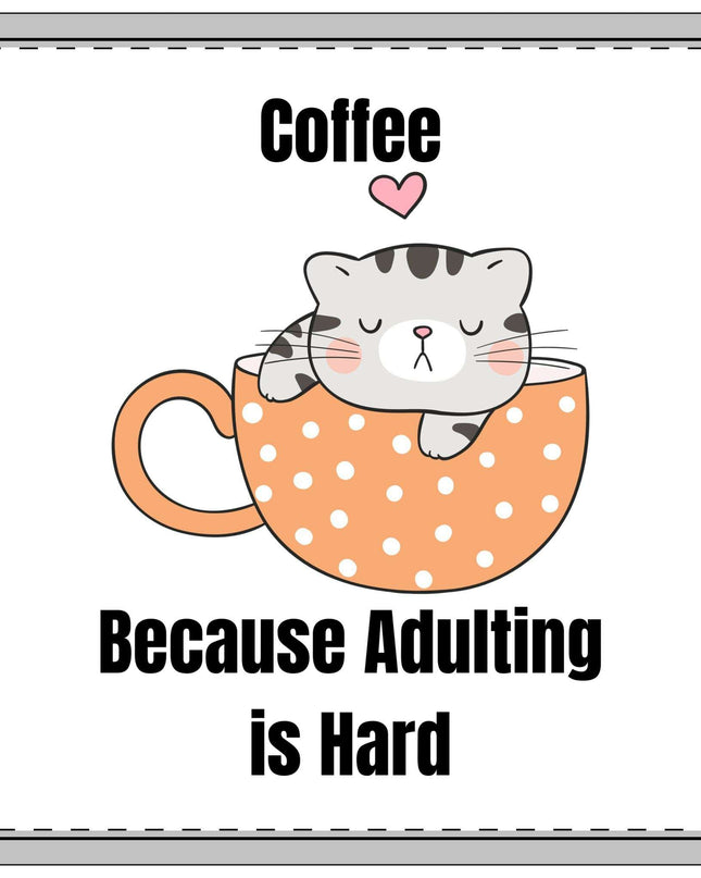 Napkins Set - Coffee: Because Adulting is Hard