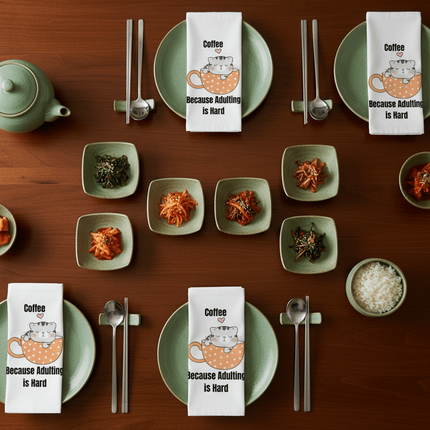 Napkins Set - Coffee: Because Adulting is Hard