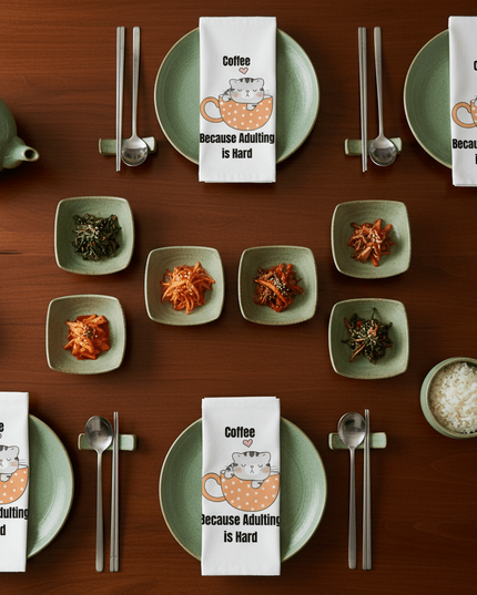 Napkins Set - Coffee: Because Adulting is Hard