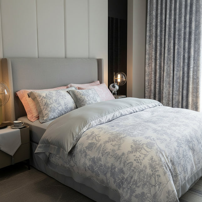 Peekaboo Studio Four-Piece Light Luxury Bed Set with Soft Quilt Cover