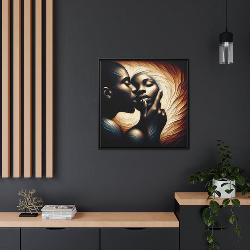 Valentine's Charm Matte Canvas Print with Black Pinewood Frame