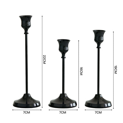 Copper Color Aluminum Alloy Candle Holder With Electroplated Ornaments