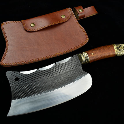 Raptor Bone Cutter — Rosewood Handle, Brass Fittings, 37 cm Blade