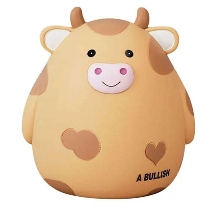 Adorable Cartoon Cow Coin Bank - Cute Vinyl Money Box for Kids - Fun Savings Jar