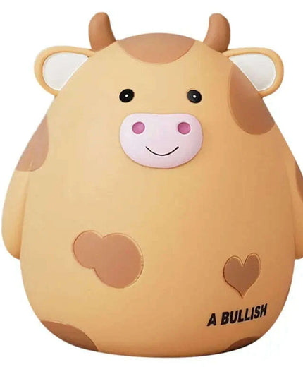Adorable Cartoon Cow Coin Bank - Cute Vinyl Money Box for Kids - Fun Savings Jar