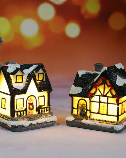 Christmas Decorations Micro Landscape Resin House