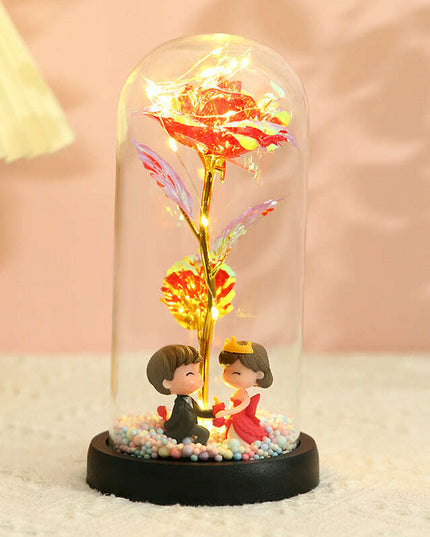 Colorful Gold Foil Flower Color GoldWith Lights Christmas Gift